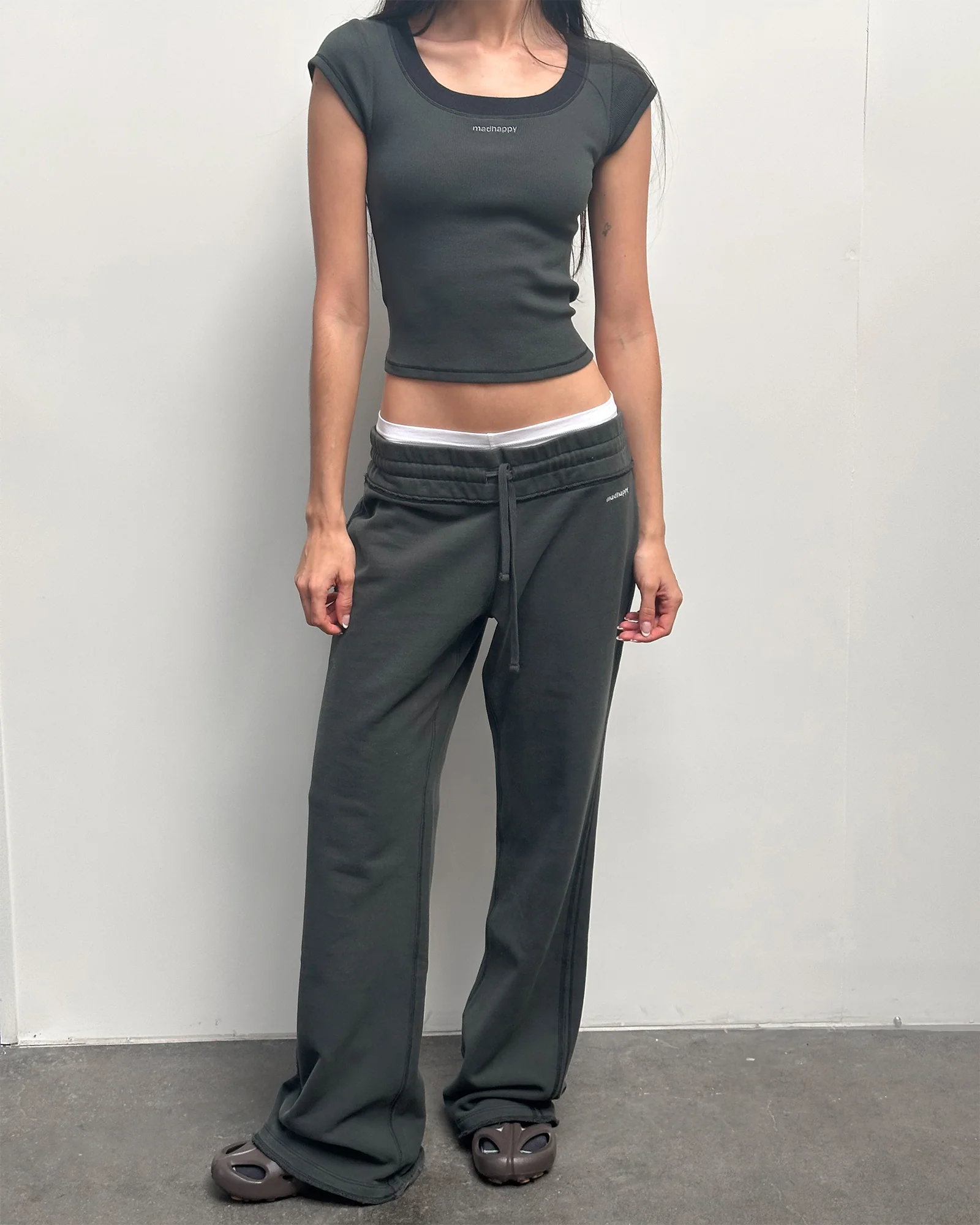 Lounge Cropped Rib Tee