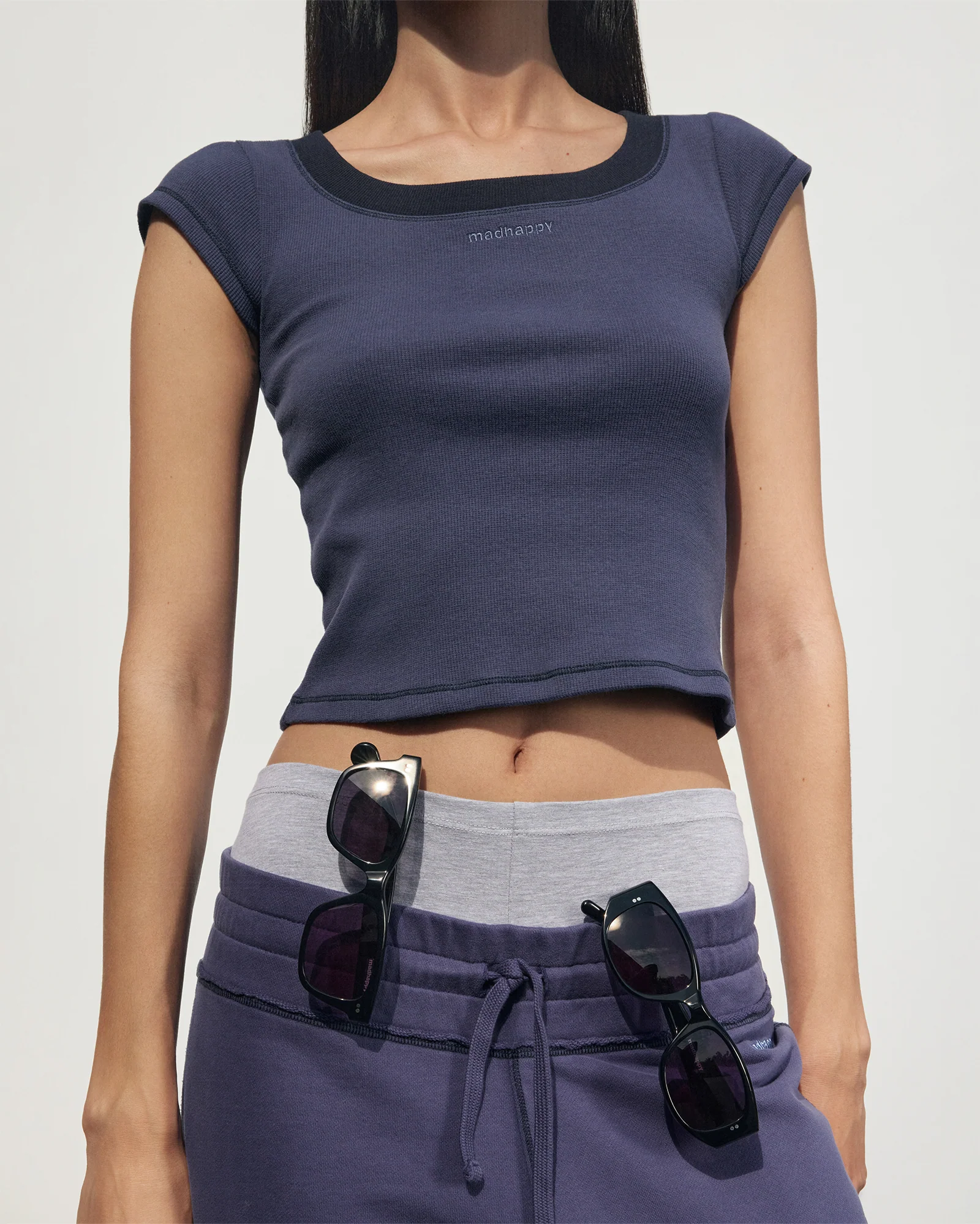 Lounge Cropped Rib Tee