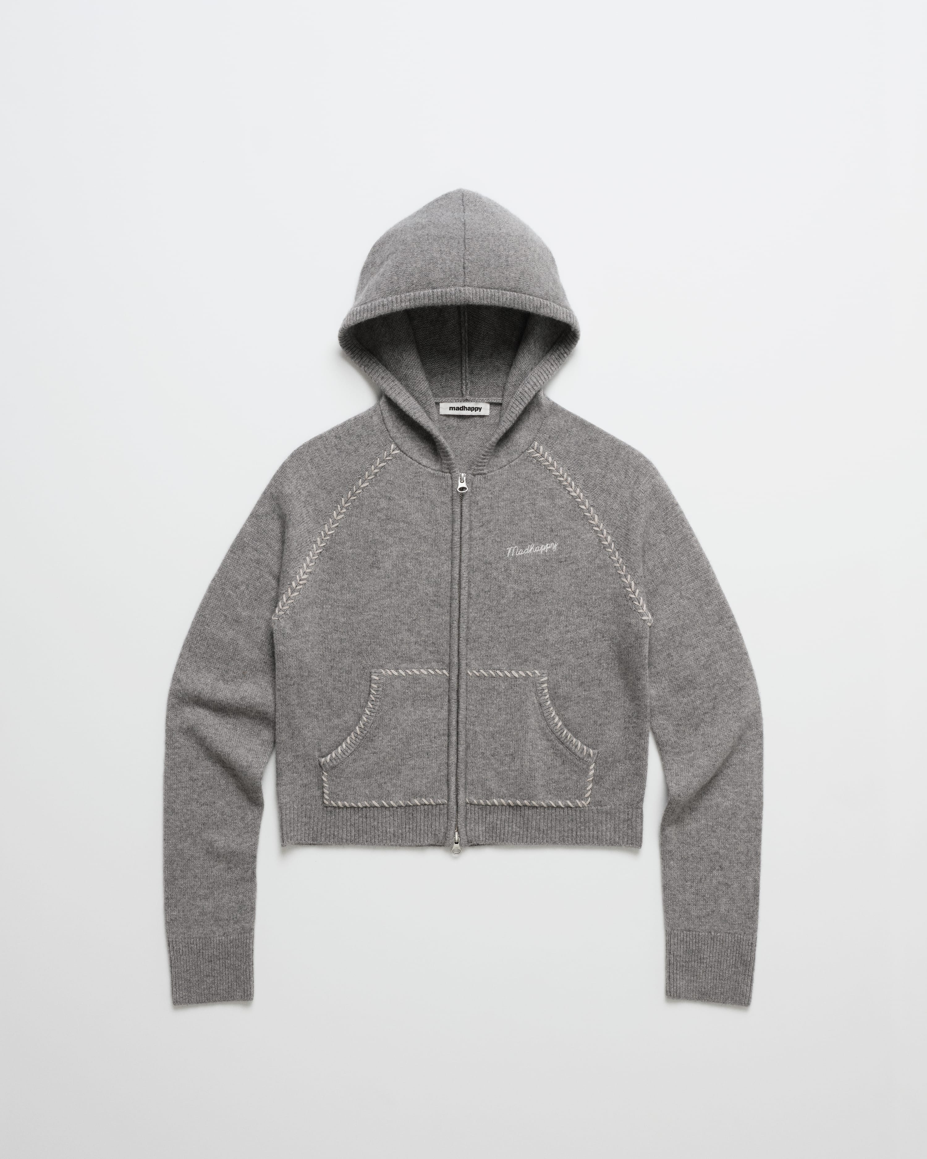 Knit Zip Up Hoodie