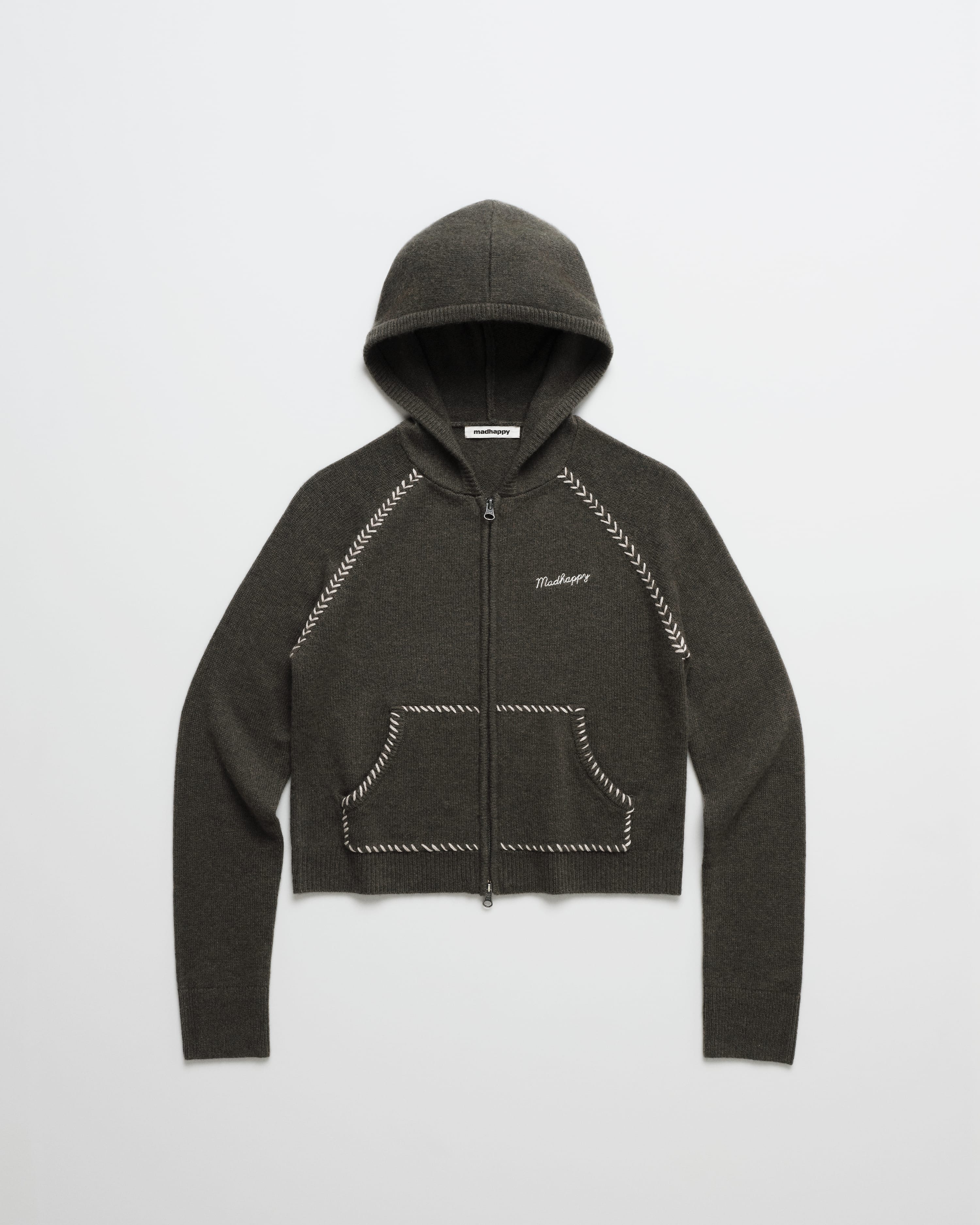 Knit Zip Up Hoodie