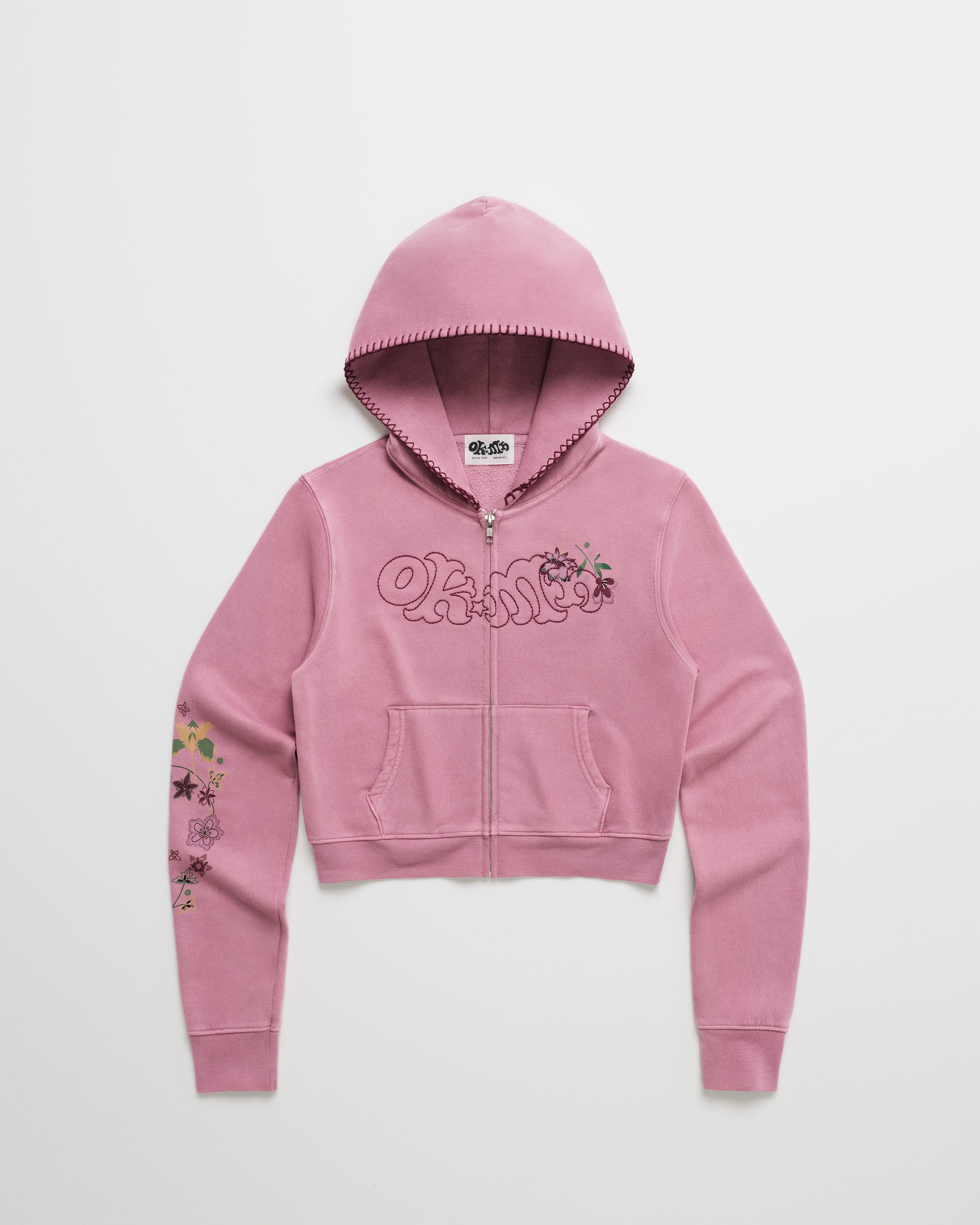 Office Kiko Floral Shrunken Zip Up