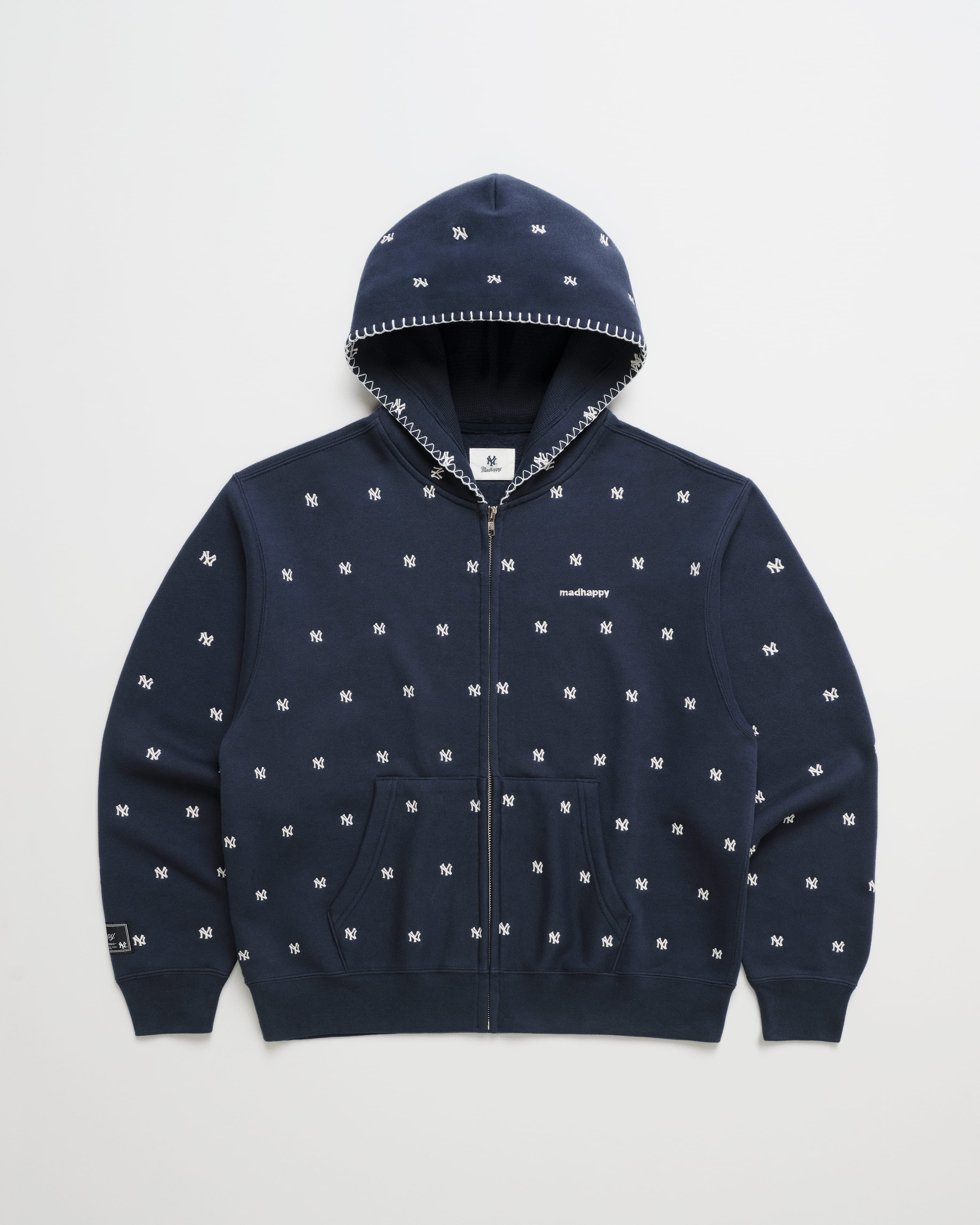 Yankees All Over Embroidered Fleece Zip Up