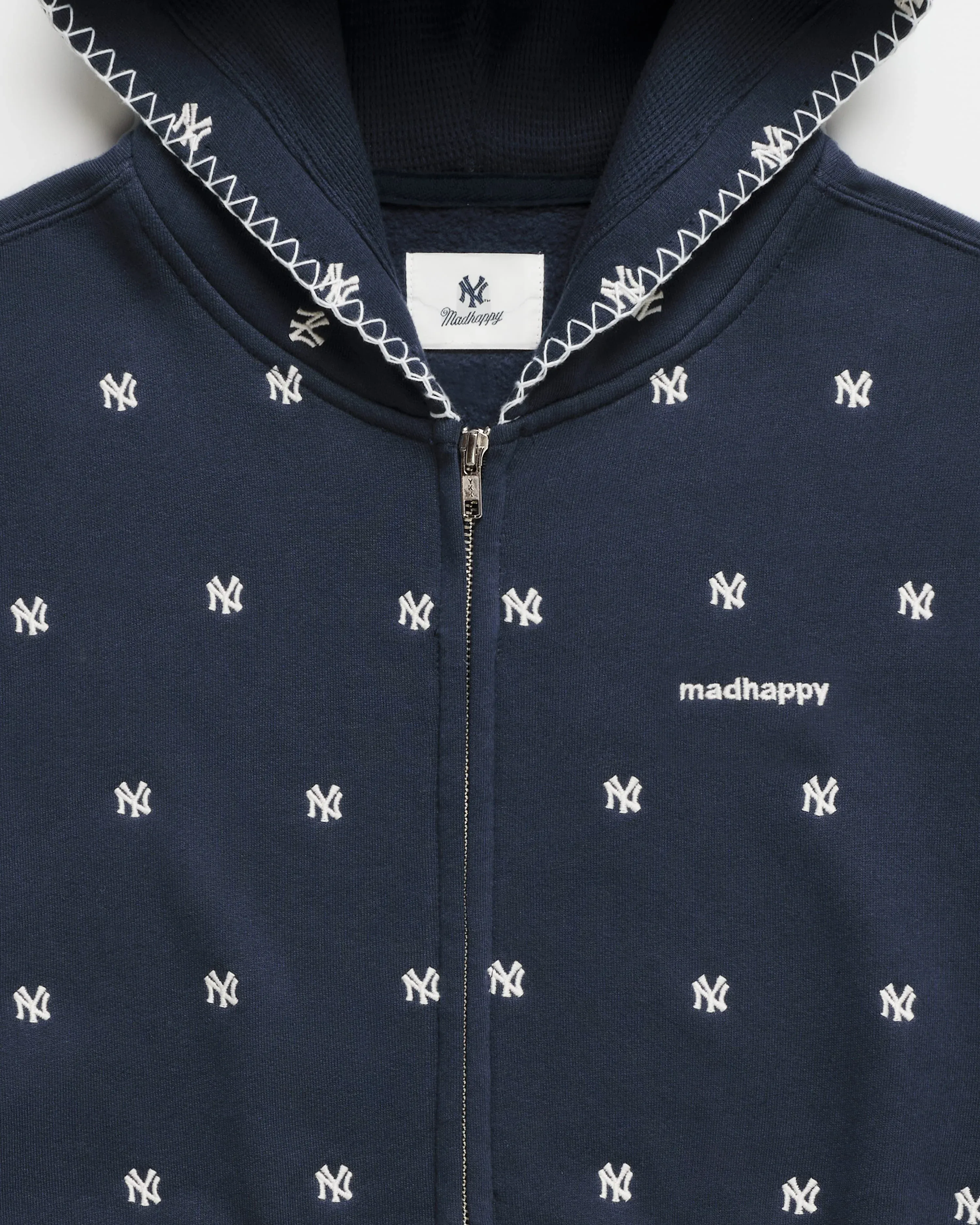 Yankees All Over Embroidered Fleece Zip Up